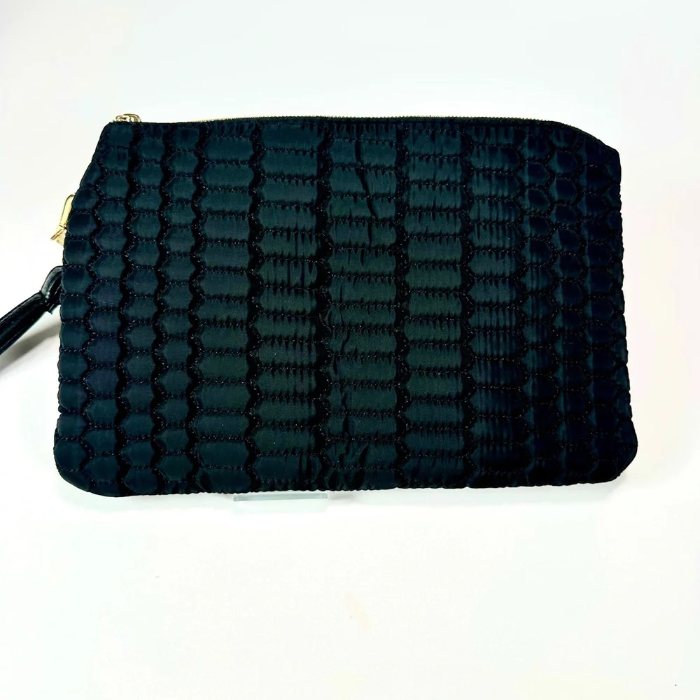 Aimee Kestenberg cosmetic,amenity quilted Black bag